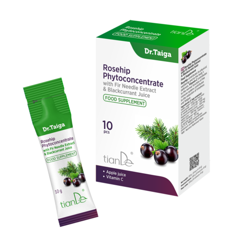 Fytokoncentrát zo šípok s výťažkom z jedľových ihličiek a šťavou z čiernych ríbezlí | tianDe