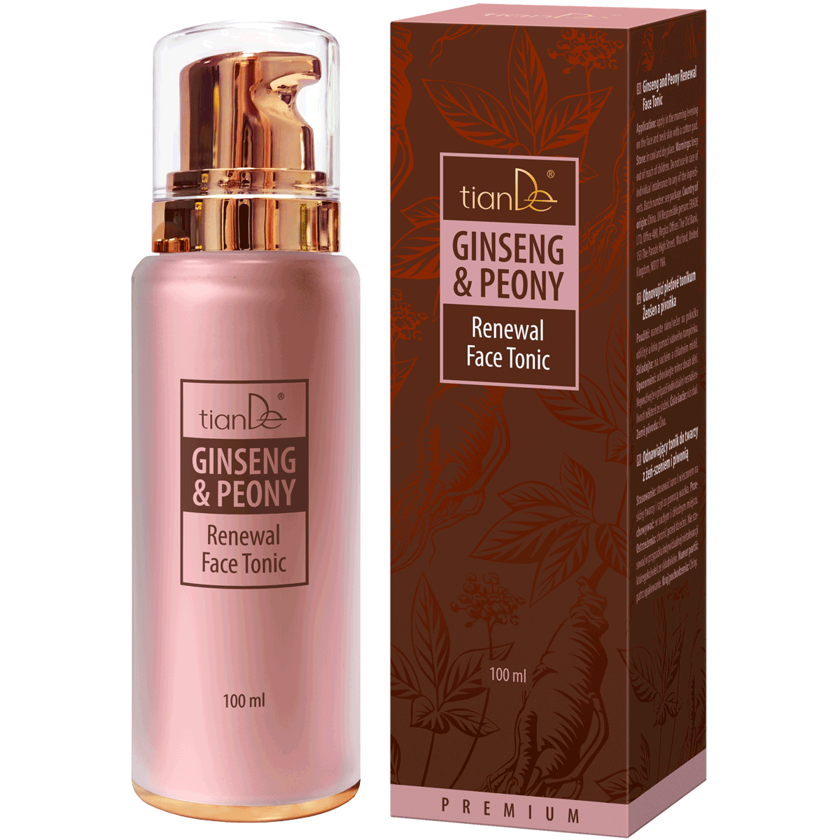10116E Obnovujúce pleťové tonikum so ženšenom a pivonkou | tianDe – Obrázok 1