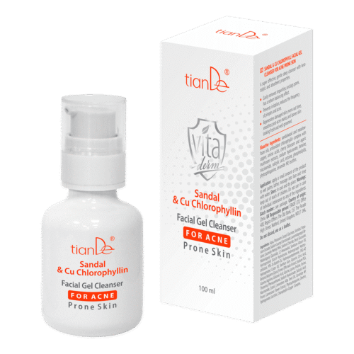 Čistiaci gél na tvár s chlorofylom od Sandal & Cu pre pleť náchylnú na akné | tianDe