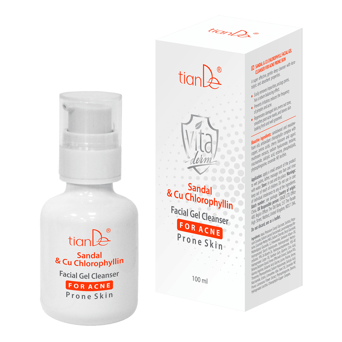 16312 E Čistiaci gél na tvár s chlorofylom od Sandal & Cu pre pleť náchylnú na akné | tianDe – Obrázok 1