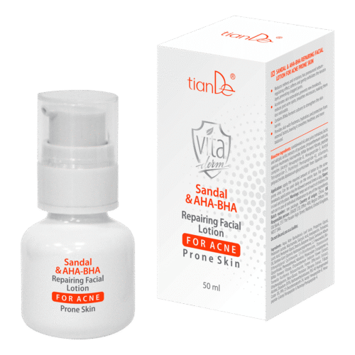 Sandal & AHA-BHA regeneračné pleťové mlieko pre pleť náchylnú na akné | tianDe