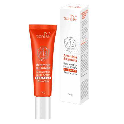 Regeneračný pleťový krém s pelyňkom a centellou pre pleť náchylnú na akné | tianDe